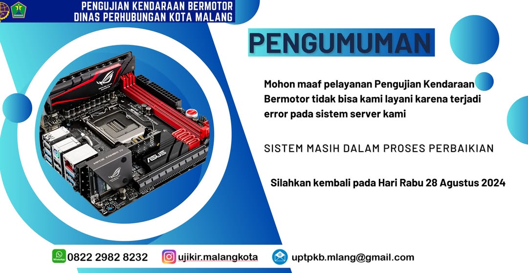 PENGUMUMAN: PERAWATAN JARINGAN SISTEM