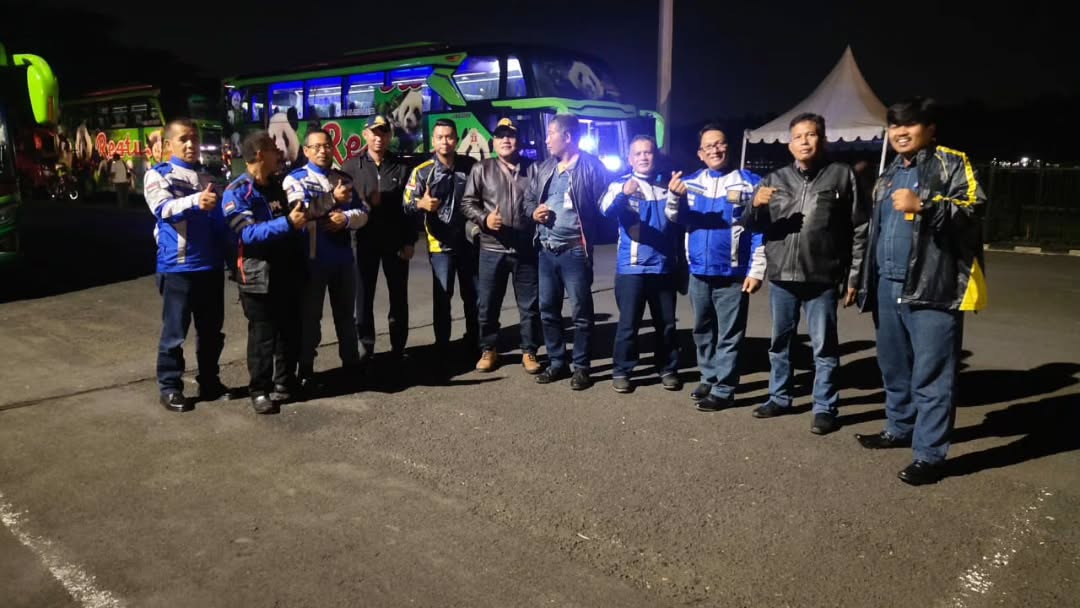 Giat RampCheck Armada Bus untuk pemberangkatan calon jamaah haji tahun 2023 Kota Malang yang diselenggarakan di Lapangan Rampal