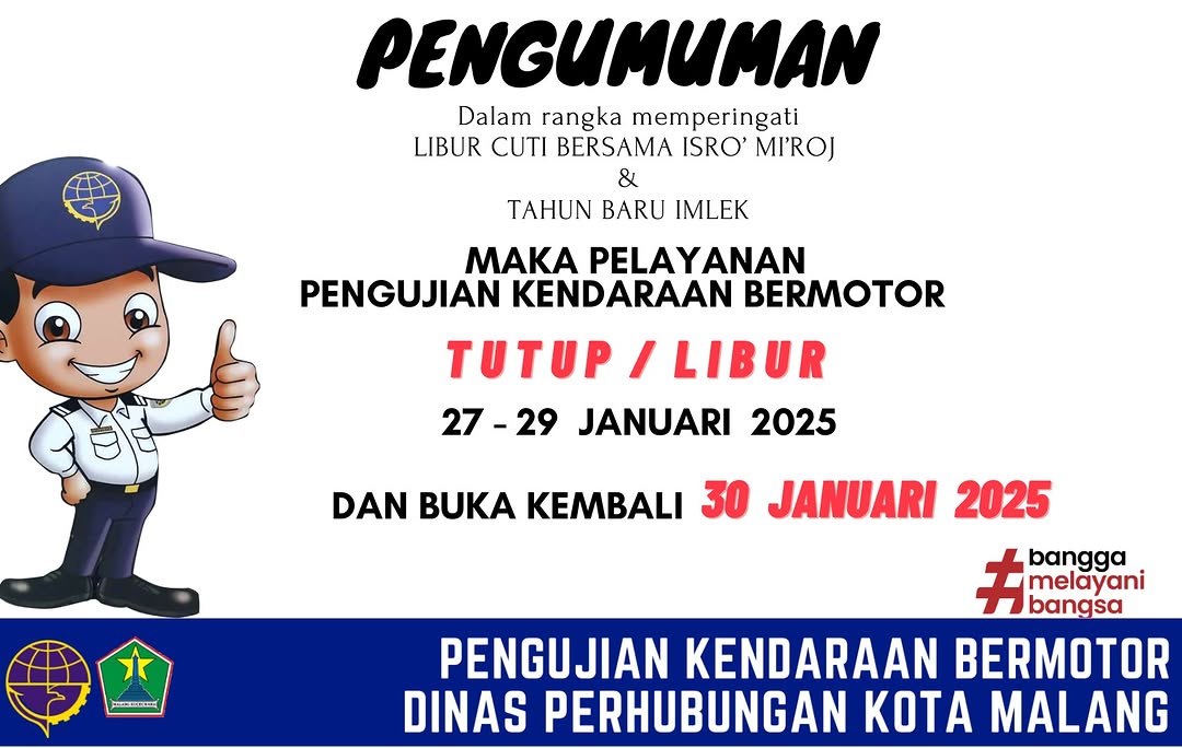 LIBUR DAN CUTI BERSAMA MEMPERINGATI ISRO' MI'ROJ & TAHUN BARU IMLEK
